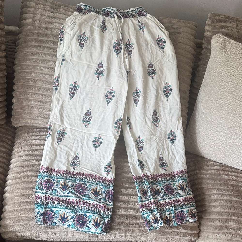 Bohemian Floral Print Pants